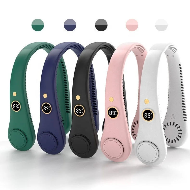 Froza Neck Fan for Outdoor 2025 New Arrivals Bladeless Rechargeable Usb Portable Hanging Neck Cooling Fan